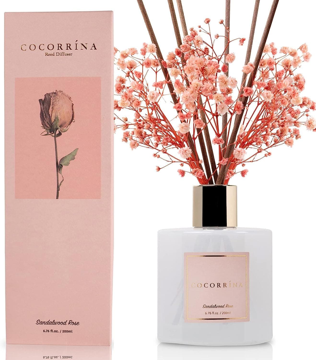 COCORRÍNA Reed Diffuser Set Sandalwood Rose