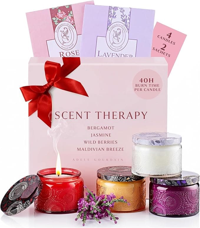 Scented Candle Valentines Day Gift Set for Women