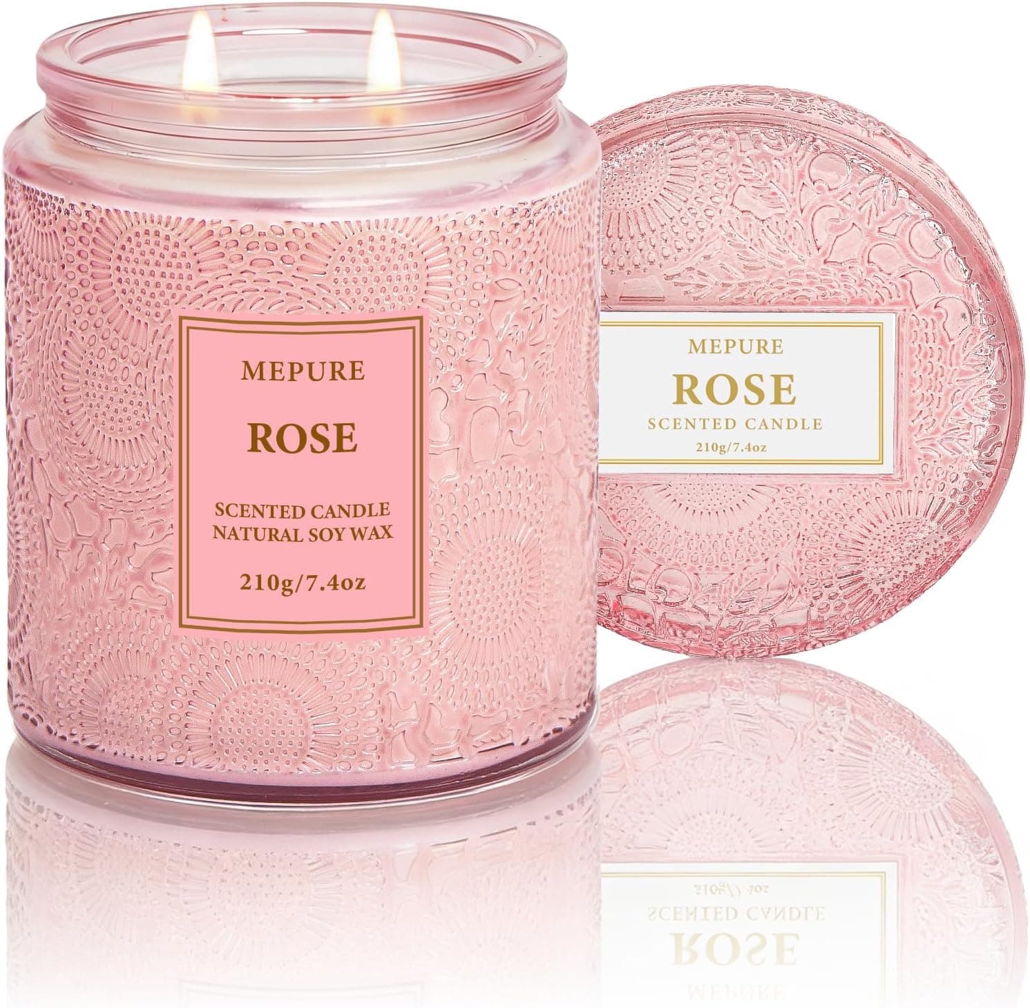 Rose Soy Wax Scented Candle 210g